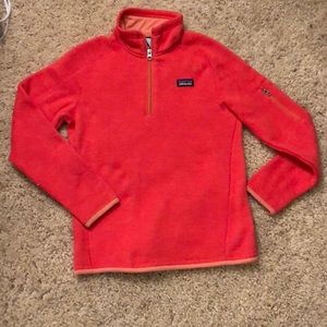 Girls Pink Patagonia Pullover Sweater Size 10